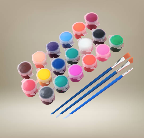 Acrylic Paint & Brush Set