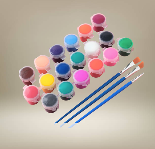 Acrylic Paint & Brush Set